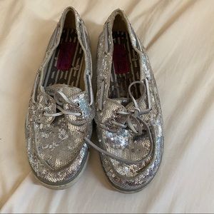 Silver Shiny Moccasins